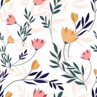 Abstract flower background design floral border frame vector