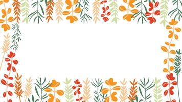 Abstract flower background design floral border frame vector