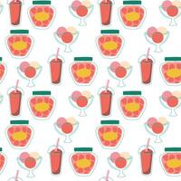 seamless strawberry jam pattern vector