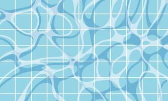 Turquoise rippled water texture background. Shining blue water ripple pool abstract vector