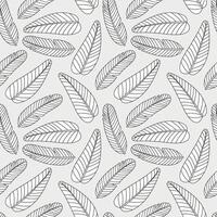 Tropical leaf line art wallpaper background. Design of natural monstera leaves and banana leaves in a minimalist linear outline style. Design for fabric, print, cover, banner, decoration. vector