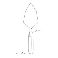 Simple drawing of trowel Illustration design of tools for Industrial concept . single line continuous drawing. vector