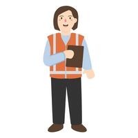 An engineer working in the the industrial illustration vector