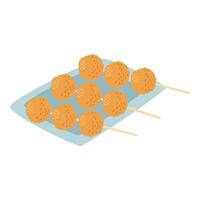 Mashed Potato Cheese Balls illustration vector