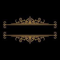 Vintage border design ornament wedding decoration vector