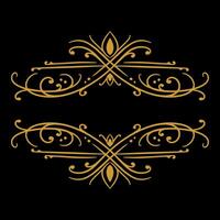 Vintage border design ornament wedding decoration vector