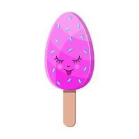 ice cream in cartoon style vector