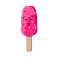 ice cream in cartoon style vector