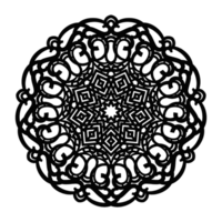 Mandala Grafik drei Muster modisch schwarz Kunst Design. png