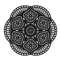 Mandala Grafik drei Muster modisch schwarz Kunst Design. png