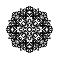 mandala graphic three pattern trendy black art design. png