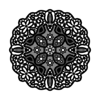 mandala graphic three pattern trendy black art design. png