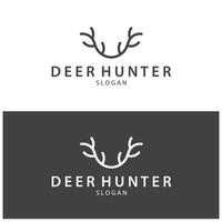 deer logo adventure vintage wild simple logo vektor design vector