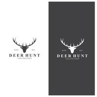 deer logo adventure vintage wild simple logo vektor design vector