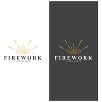 simple firework logo, new year vektor design vector