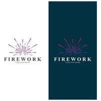 simple firework logo, new year vektor design vector