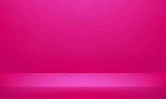 Empty vivid pink studio room background. Room in the 3d. Space for selling products on the website. illustration. vector