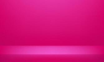 Empty vivid pink studio room background. Room in the 3d. Space for selling products on the website. illustration. vector