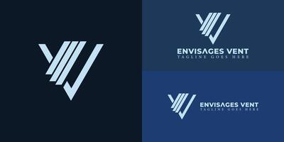 resumen inicial triángulo letra ev o ve logo en suave azul color aislado en múltiple antecedentes colores. el logo es adecuado para negocio y consultante empresa logo íconos a diseño inspiración vector