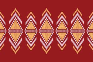 Traditional Ethnic ikat motif fabric pattern geometric style.African Ikat embroidery Ethnic oriental pattern red background wallpaper. Abstract,,illustration.Texture,frame,decoration. vector