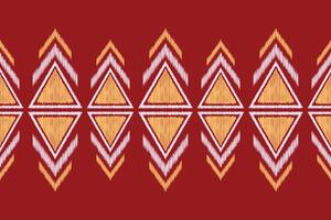 tradicional étnico ikat motivo tela modelo geométrico estilo.africano ikat bordado étnico oriental modelo rojo antecedentes fondo de pantalla. resumen, ilustración.textura, marco, decoración. vector