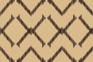 Traditional Ethnic ikat motif fabric pattern background geometric .African Ikat embroidery Ethnic oriental pattern brown background wallpaper. Abstract,,illustration.Texture,frame,decoration. vector