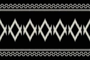 Traditional Ethnic ikat motif fabric background pattern geometric .African Ikat embroidery Ethnic oriental pattern black background wallpaper. Abstract,,illustration.Texture,frame,decoration. vector