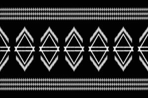tradicional étnico ikat motivo tela antecedentes modelo geométrico .africano ikat bordado étnico oriental modelo negro antecedentes fondo de pantalla. resumen, ilustración.textura, marco, decoración. vector