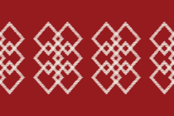 Traditional Ethnic ikat motif fabric pattern geometric style.African Ikat embroidery Ethnic oriental pattern red background wallpaper. Abstract,,illustration.Texture,frame,decoration.