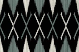 Traditional Ethnic ikat motif fabric background pattern geometric .African Ikat embroidery Ethnic oriental pattern black background wallpaper. Abstract,,illustration.Texture,frame,decoration. vector