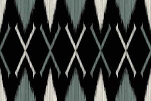 Traditional Ethnic ikat motif fabric background pattern geometric .African Ikat embroidery Ethnic oriental pattern black background wallpaper. Abstract,,illustration.Texture,frame,decoration. vector