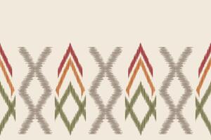 Traditional Ethnic ikat motif fabric pattern background geometric .African Ikat embroidery Ethnic pattern brown cream background wallpaper. Abstract,,illustration.Texture,frame,decoration. vector