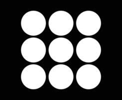 Circle Shape Collection White Element Symbol Graphic Design Illustration With Black Background vector