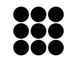 Circle Shape Collection Black Element Symbol Graphic Design Illustration vector