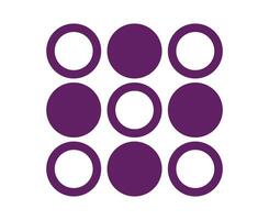 Circle Shape And Circle Outline Collection Purple Symbol Element Graphic Design Illustration vector