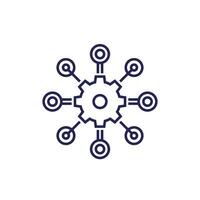 operations or process icon, line vector