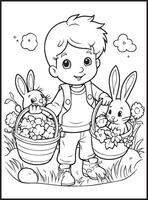 Cute Spring An Adult Coloring page vector