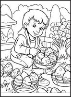 Cute Spring An Adult Coloring page vector