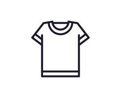 Single line icon of t-shirt. High quality illustration for design, web sites, internet shops, online books etc. Editable stroke in trendy flat style isolated on white background vector