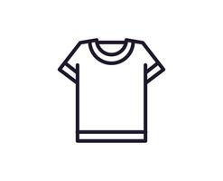 Single line icon of t-shirt. High quality illustration for design, web sites, internet shops, online books etc. Editable stroke in trendy flat style isolated on white background vector