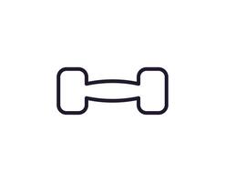 Dumbell line icon. Premium quality logo for web sites, design, online shops, companies, books, advertisements. Black outline pictogram isolated on white background vector