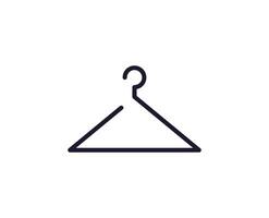 Hanger concept. Modern outline high quality illustration for banners, flyers and web sites. Editable stroke in trendy flat style. Line icon of hanger vector