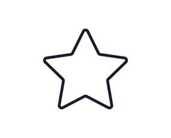 Simple sign and symbols for UI. Suitable for web sites, apps, internet stores. Editable stroke. line icon of star vector