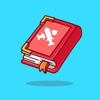 Floating Book Cartoon vector