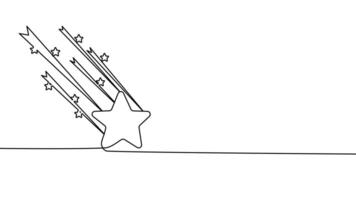 Draw a continuous line of stars vector