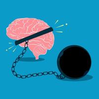 brain is bound in chains vector