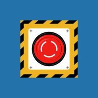 Red emergency button vector