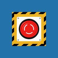 Red emergency button vector