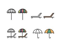 Summer Line Icons. Editable Stroke. Pixel Perfect. For Mobile and Web vector