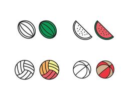 Summer Line Icons. Editable Stroke. Pixel Perfect. For Mobile and Web vector